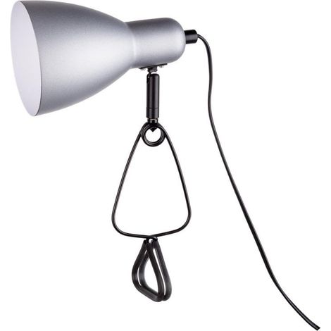 Lampe de table à pince en métal blanc mat orientable E14 max 18 W hauteur 28 cm - PANGIVO (1/5)