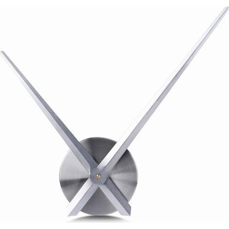 Grande horloge murale - Aiguilles 3D - Horloge à mécanisme à quartz - Loisirs créatifs - Décoration d'intérieur(Argent) (1/5)