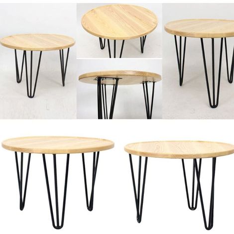 4 PCS Pied de meuble 30CM avec trois tiges Noir (1/5)