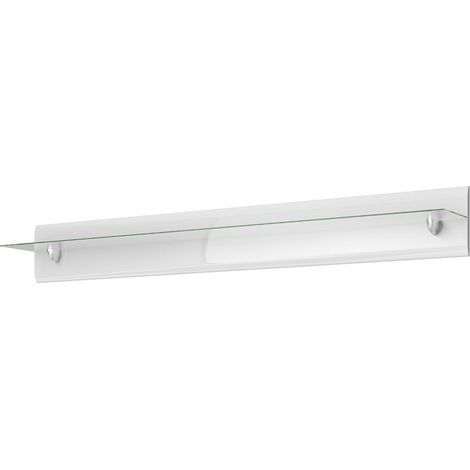 Scaffale da muro in vetro LUCIA colore bianco 170 cm - 170 x 22 x 22 cm