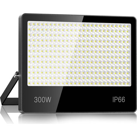 Projecteur LED Extérieur 300W - 30000LM 6500K Blanc Froid Spot LED Extérieur avec 300 LEDs Lampe, IP66 Étanche Eclairage Exterieur pour Stade, Terrasse, Rue, Garage (1/5)