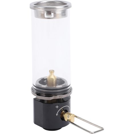 Lanterne à gaz de camping en alliage d'aluminium, laiton et verre, lampe de tente extérieure, bougie vintage pour la randonnée, la pêche et le trekking. (1/5)