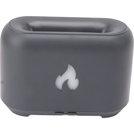 Diffuseur de flamme 130 ml, design ajouré 3D, connexion USB, éclairage LED sept couleurs, 5 V, gris foncé (1/5)