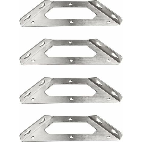 Equerre Etagere Murale Equerre Etagere Murale Equerre Metal de étagère Robuste Equerre Charge Lourde Inox Equerre Metal Etagere Triangle pour étagère Bureau de Cuisine Support D'étagère, 4 Pièces (1/4)