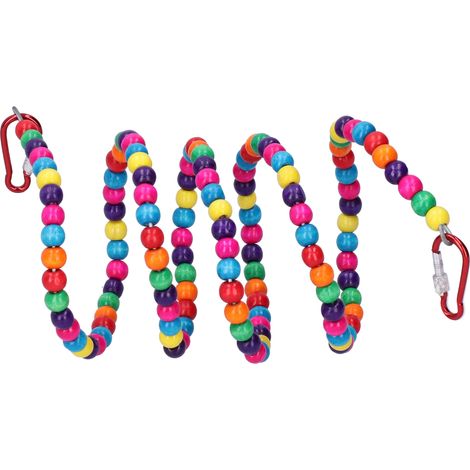 Corde flexible et colorée pour oiseaux, balançoire suspendue, jouet à mâcher et à grimper (1/5)