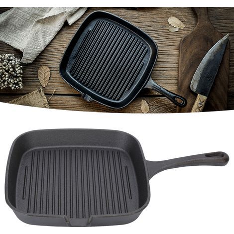 Poêle à Grill Antiadhésive 22cm, Poignée Résistante à la Chaleur, Conduction Rapide, Idéale pour Steaks et Cuisine Maison. (1/5)