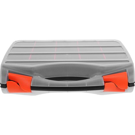 Double-Sided Plastic Storage Organizer with Removable Dividers, Water and Wear Resistant Tool Box for Screws and Nuts, for Office and Travel (1/5)