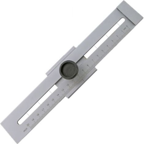 200mm marqueur parallèle string règle - Acier au carbone - Surface chromée (1/2)