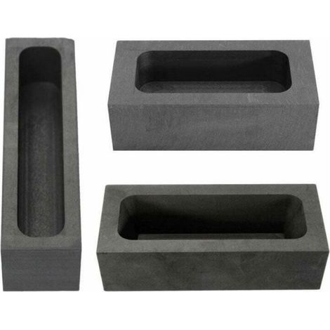 Moule Graphite - 55x37x20 mm - Pour Lingots Or Jusqu'à 150 g Argent Jusqu'à 80 g - Stabilité Thermique - 1 Pièce (1/3)