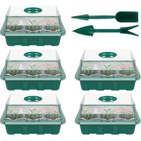Kit de Propagation de Semis - Non spécifié - Mini Serre - 5PCS - Vert - Outils à Main Inclus