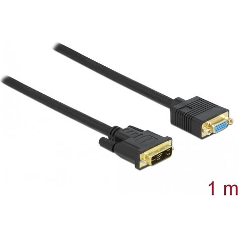 Delock Cable DVI 12+5 macho a VGA hembra 1 m