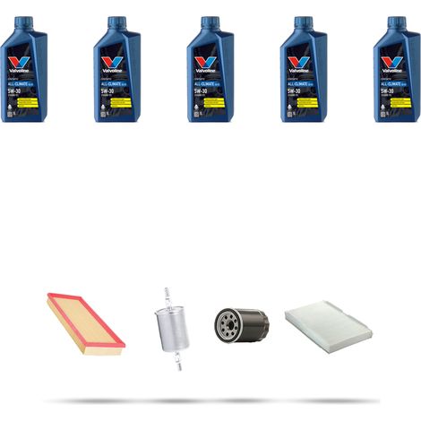 Kit tagliando 4 FILTRI e 5L OLIO compatibile con Ford Tourneo Connect 1.8 16v 85kw 2002 (1/5)