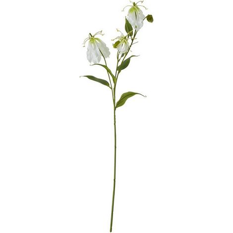 Gloriosa Spray (Single Stem Flower) - Plastic - Height 84 cm - Cream