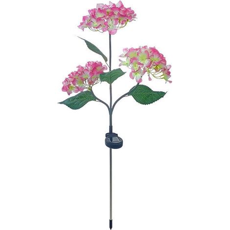 Luminaire Solaire Hydrangea - 75 cm - Étanche IP65 - 3 LED - Fonctionne 8 à 12 h - Pour Jardin Extérieur - 1 Pièce (1/5)