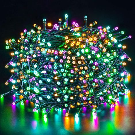 10M 100 LEDs Guirlande Lumineuse Blanc Chaude Intérieur Extérieur, 8 Modes d'éclairage, Décoration Lumineuse de Fête Noël Soirée Mariage, Décor Maison Jardin Terrasse Pergola (1/5)