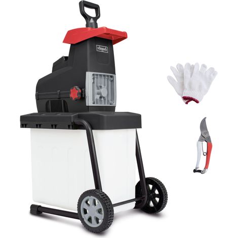 [JAMAIS UTILISÉ] Scheppach Broyeur de végétaux électrique GS60 – Broyeur de jardin 2 en 1 – 2800 W – Broyeur et collecteur silencieux – Epaisseur de coupe 45 mm – Bac de ramassage 60 L (1/5)
