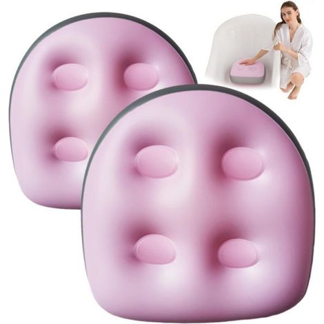 Set of 2 inflatable spa booster seats with backrest - 47 x 37 x 15 cm - Suction cup jacuzzi seats