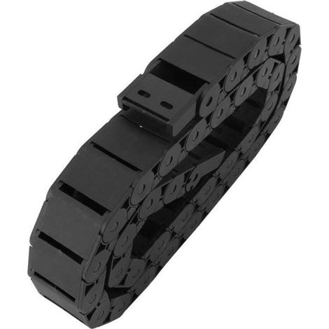 Chaîne de transmission en nylon noir, chaîne porte-câble en nylon 15 x 30 mm, chaîne de transmission en plastique-DOU