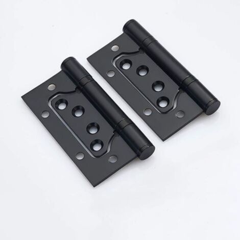 Edelstahlscharniere, 4 Zoll (100 mm) rechteckige Türblätter, schwarz, 4 Stück – Crezuo (1/5)