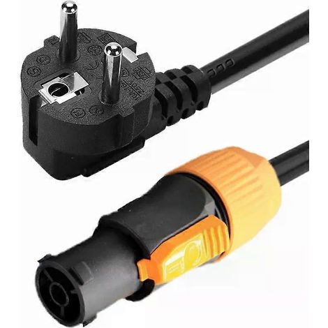 True1 Stromkabel mit EU-Stecker, 3-adrig, 20 A, Verlängerungskabel, 1 m, 2 m, 3 m, 5 m, für Bühnenbeleuchtung, LED-Displays, Beam-Lights und Audio (1/4)