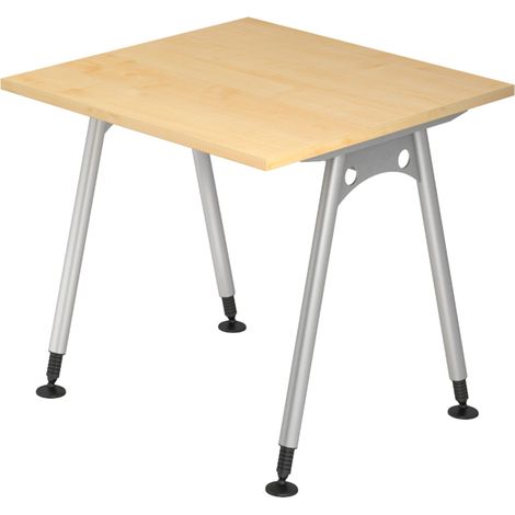 bümö Schreibtisch Serie-A Quadrat: 80 x 80 cm  Ahorn
