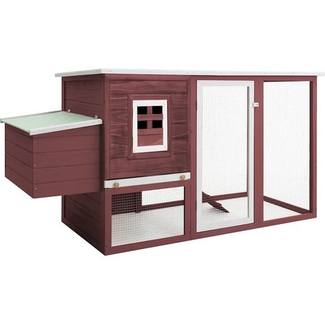 Garten-Hühnerstall mit 1 Legenest Braun Holz
