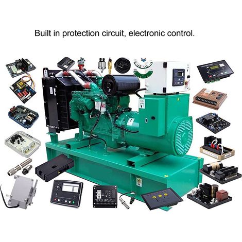 Automatischer Spannungsregler (AVR), 1-phasig, 8-adrig, 470 µF, 250 V DC für Generatoren von 8,5–15 kW (1/5)