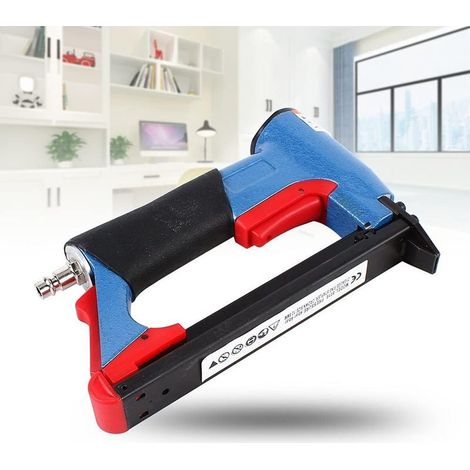 Agrafeuse pneumatique 4-16 mm – Système d'échappement arrière – Design léger pour espaces restreints – Outil professionnel pour clouage de meubles - FS8016-B (1/5)
