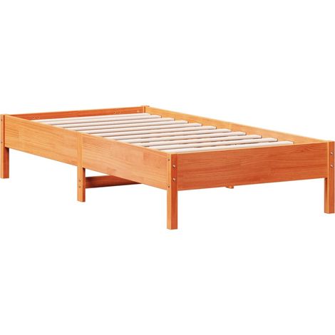 vidaXL Letto senza Materasso Marrone Cera 90x190 cm in Legno di Pino (1/5)