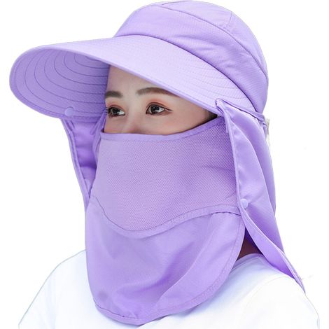 1 Chapeau de soleil, protection UPF50, bords larges, rabat amovible, pêche randonnée jardinage