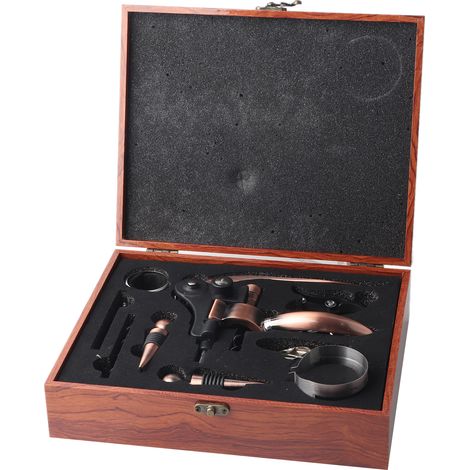 9 Pièces/Set Ouvre-Bouteille de Vin, Verseur et Tire-Bouchon - Coffret Cadeau pour Cuisine et Dégustation (1/5)