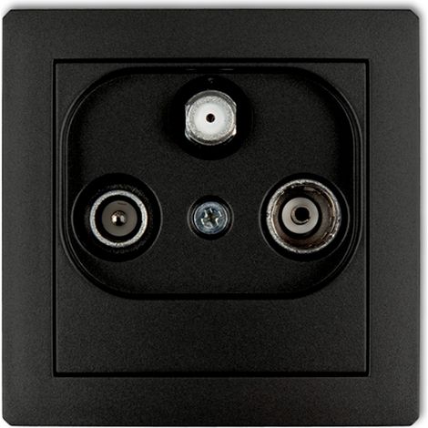 Connecteur d'antenne Deco RTV-SAT, borne, 1,5 dB, noir mat, 12DGS