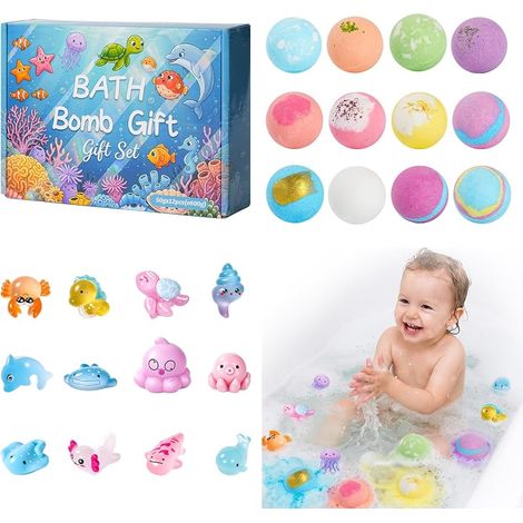 12-teiliges Badebomben-Geschenkset für Kinder, natürliche Badebomben mit Überraschungsspielzeug, sprudelndes Badebomben-Geschenkset, Geschenkidee für Partys, Geburtstage und Weihnachten (1/5)