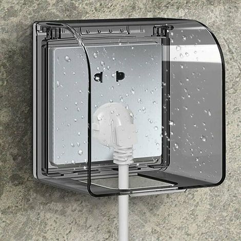 Sortie Couvercle Childproof 86 modèle universel Boîtier de Prise étanche 12.2×10.8×7.3 CM Prises extérieures étanches pour interrupteur (1/5)