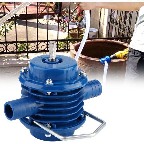 Blaue Mini-Selbstansaug-Handbohrmaschine aus technischem Kunststoff mit elektrischer Wasserpumpe für Haus und Garten (1/5)
