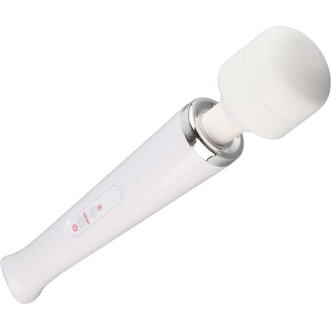 Baguette massante vibrante rechargeable étanche 8 vitesses 2 modes manuelle blanche puissante (1/5)