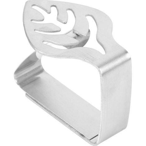Clip de fixation pour nappe en acier inoxydable, feuilles-