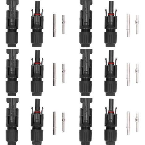 6 Connecteurs Solaires Mâle Femelle IP67 Étanche Fiche Câble Panneau PV Haute Tension 30A 1500V (1/5)