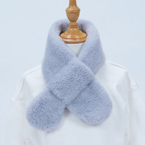 1 cache-cou épais et chaud, écharpe d'hiver pour bébé, cache-cou chaud pour filles et garçons, convient aux enfants, chaud et confortable, polyvalent, gris (1/5)