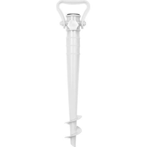Pieds de parasol pour sable ou terre, support de parasol à hélice pour sable, support de parasol pour sable - blanc (1/5)