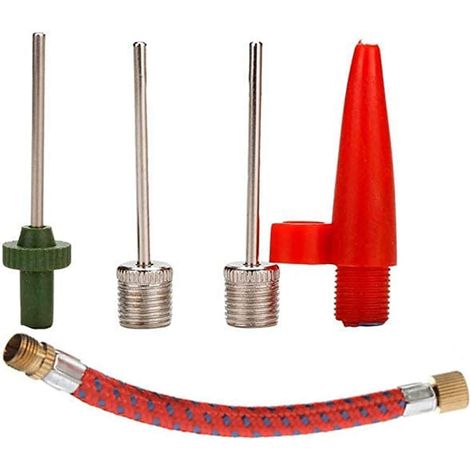 Kit di gonfiaggio portatile con pompa per palloni gonfiabili, completo di ago, ugello e tubo di prolunga. Adatto per palloni da basket, da calcio, da pallavolo, da rugby, palloncini gonfiabili e altre