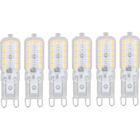 G9 5W LED-Lampen, transparente Abdeckung, 22 LEDs, dimmbar, weißes Licht, 220–240 V, für Decken-, Wand- und Tischleuchten