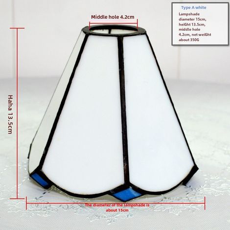 Paralumi in vetro colorato all'ingrosso, accessori per lampadari e ventilatori da soffitto, manuale di saldatura, materiali per paralumi, portalampada E27 (sezione A bianca) (1/5)