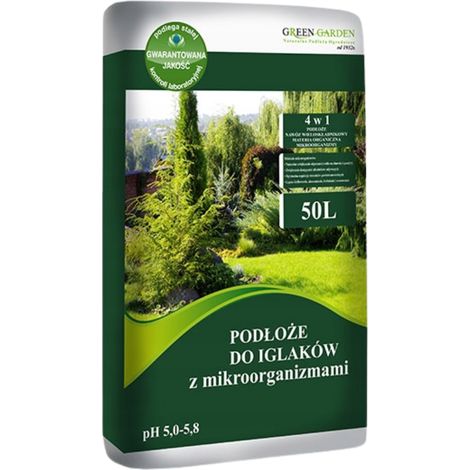 Terriccio verde per conifere con microrganismi, terriccio, fertilizzante multicomponente 50L (1/4)
