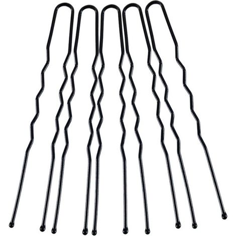Épingle à cheveux Donegal noire 5 cm (5094) - 1 paquet de 50 pièces