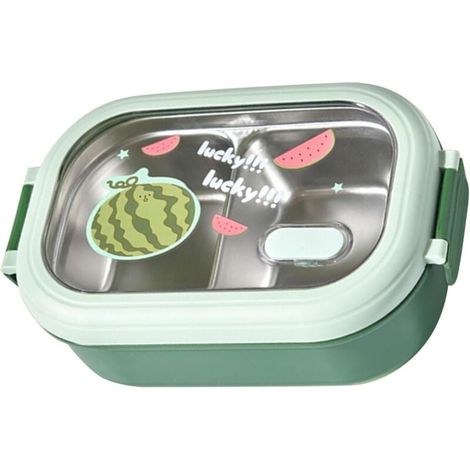 Robuste, sichere und tragbare isolierte Lunchbox aus Edelstahl fürs Büro (1/4)