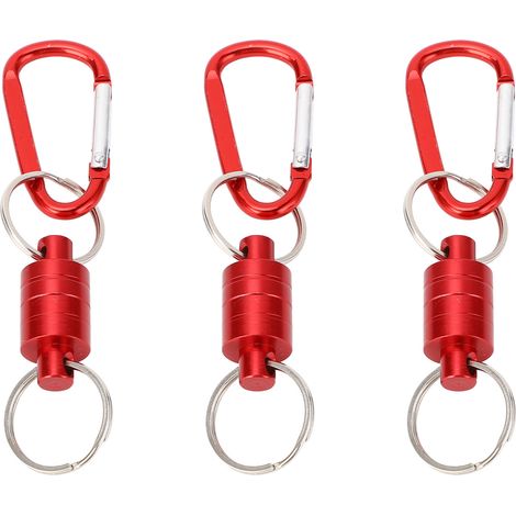 Lot de 3 aimants de fixation crochet rapide détachable alliage aluminium porte-clé aimanté portable pour outillage réparation bricolage (1/5)