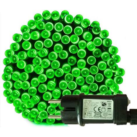 Lichterkette mit Stecker, 23 m, 200 LEDs, 8 Blinkmodi, dekorative Lichterkette für den Innenbereich (Grün) (1/5)
