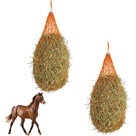 Filet A Foin Pour Chevaux, 2 Pièces 40 In Filet A Foin Chevaux, Filet A Foin A Mailles, Grand Filet A Foin Pour Chevaux, Moutons, Chèvres, Animaux, Réduit Les Déchets (1/5)