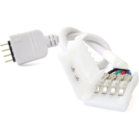 2 PZ Connettori Maschio 4 Pin Morsetto 10mm RGB per Chiusura Striscia Bobina LED (1/3)